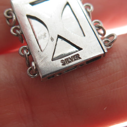 925 Sterling Silver Antique Engraved Lock Clasp for Bracelet / Necklace