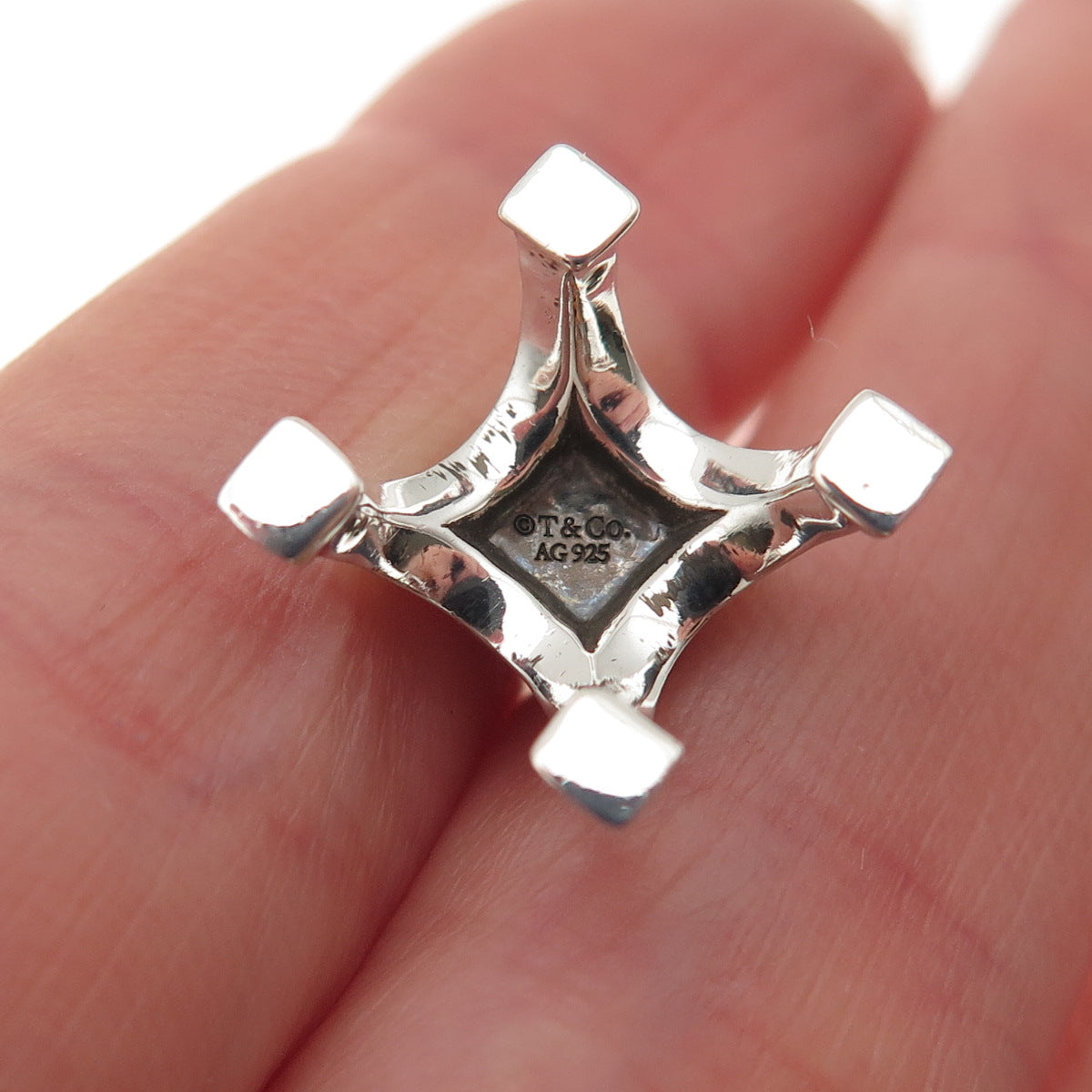 Tiffany & Co. 925 Sterling Silver Vintage Eiffel Tower Cable Chain Necklace 18"