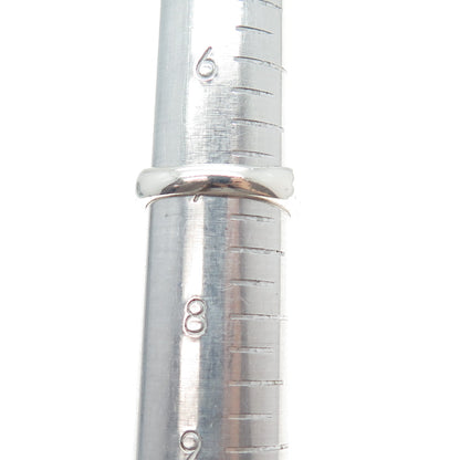 925 Sterling Silver Vintage Triangle-Cut C Z Modernist Ring Size 7