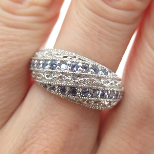 BGE BRADFORD 925 Sterling Silver Round-Cut C Z Sparkle Ring Size 7.25