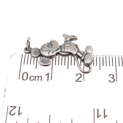 Disney 925 Sterling Silver Vintage Mickey Mouse Oxidized Charm Pendant