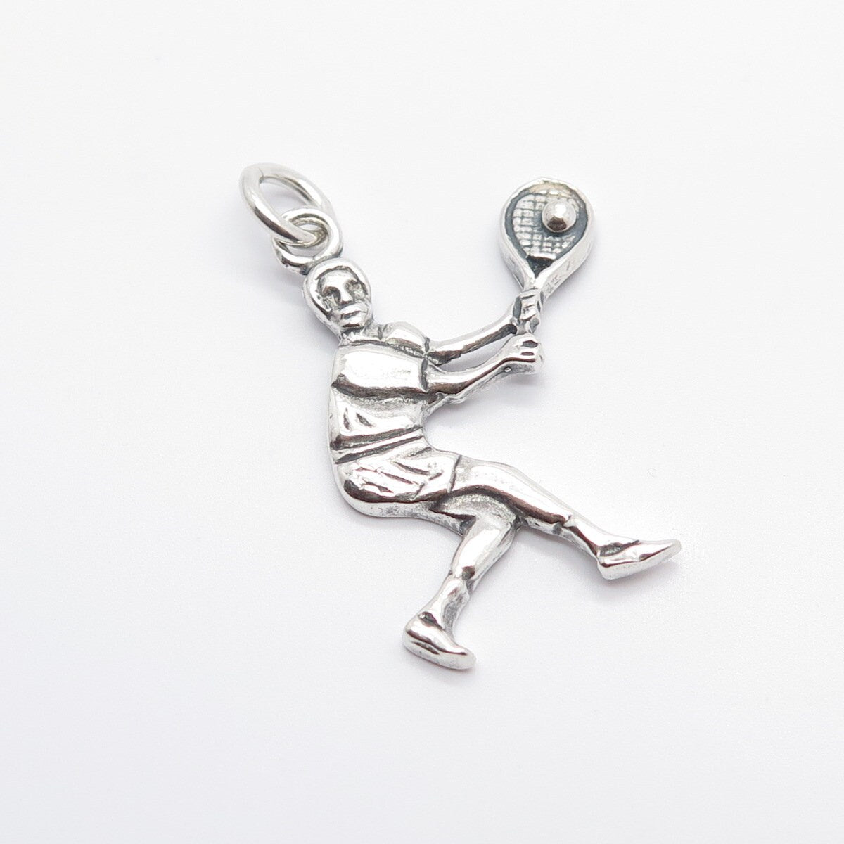 925 Sterling Silver Vintage Mexico Tennis Player Pendant
