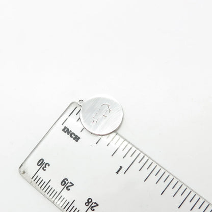 925 Sterling Silver USA Two In Town Rhinoceros Charm Pendant