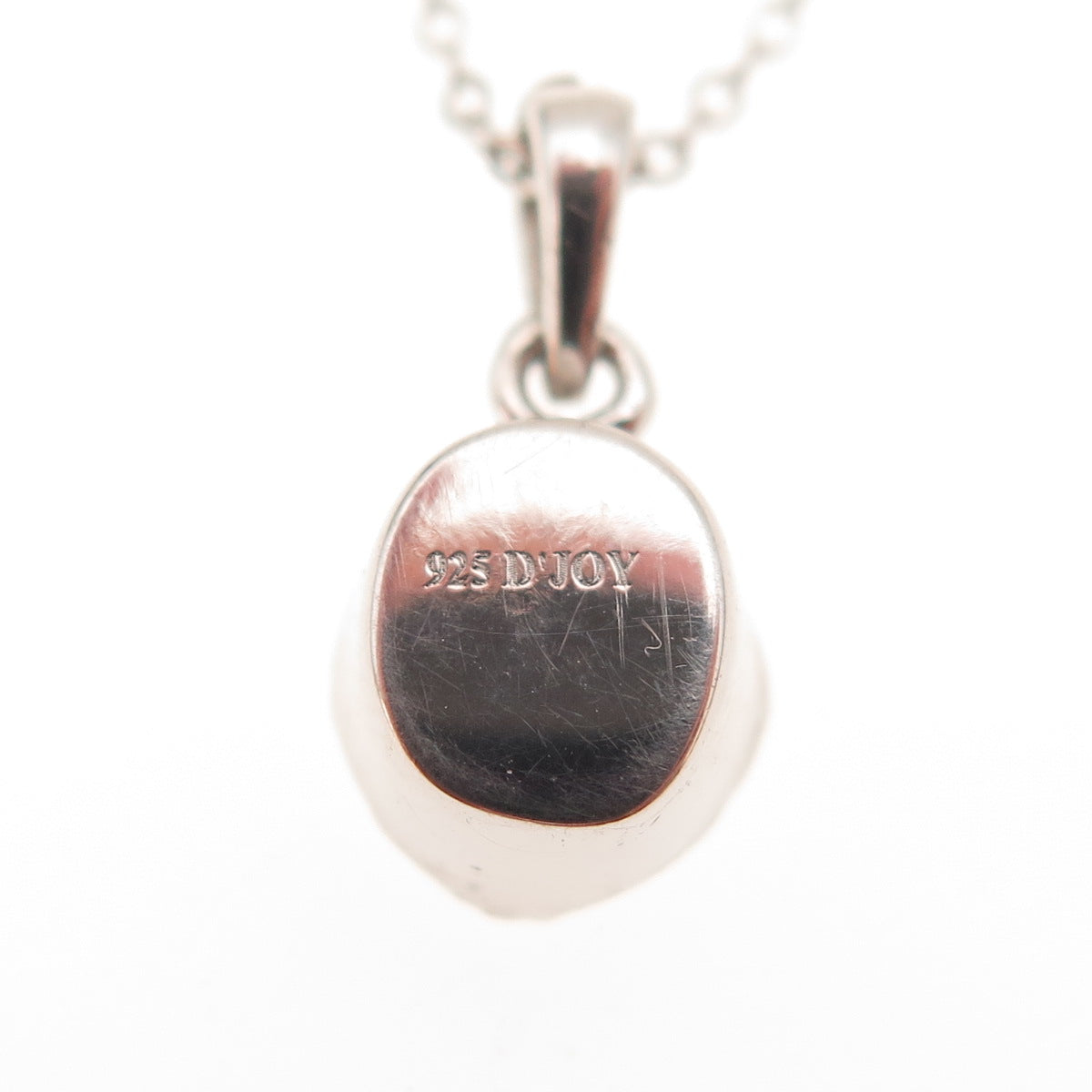 D'Joy 925 Sterling Silver Real Rose-Cut Diamond Cable Chain Necklace 18"