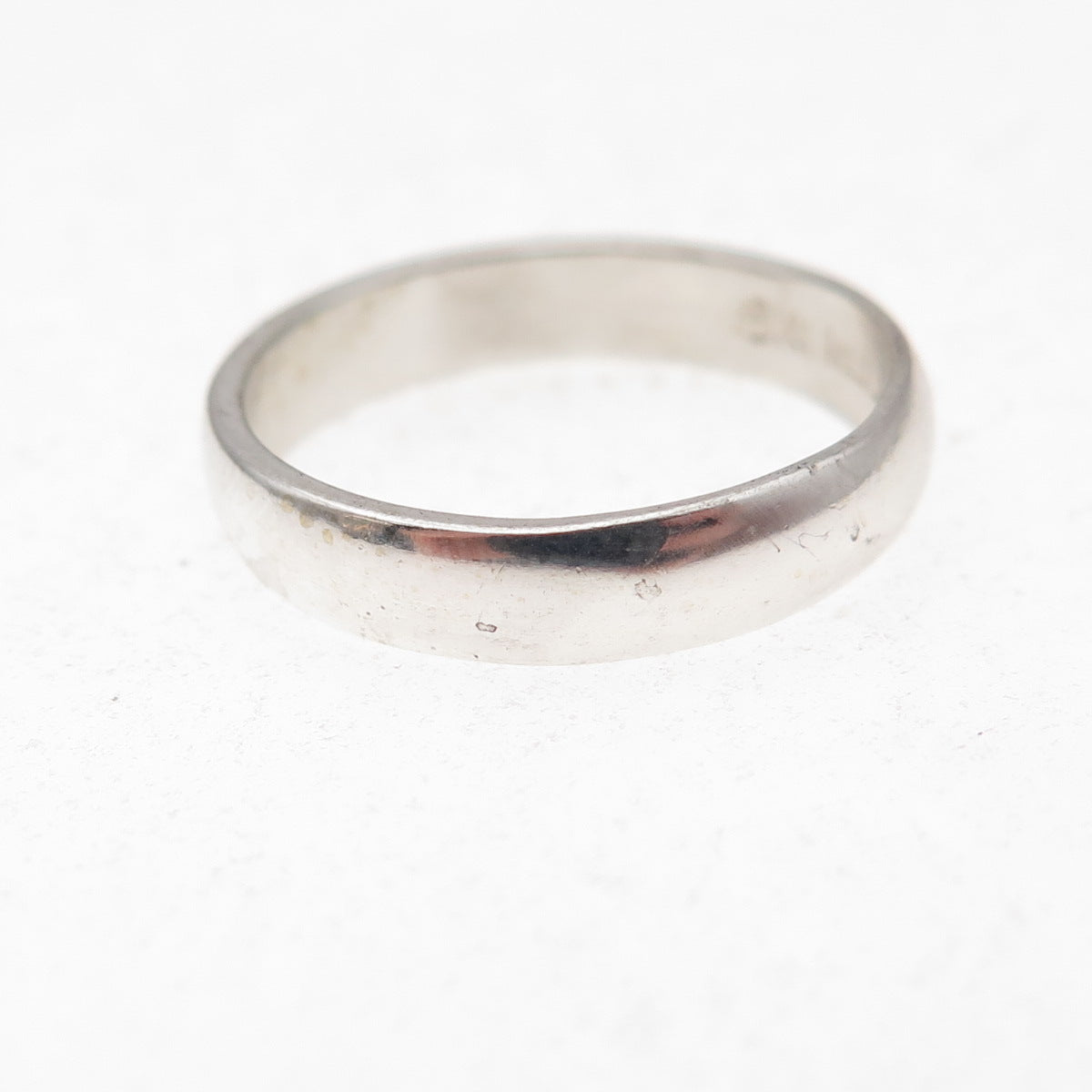 925 Sterling Silver Vintage Classic Wedding Band Ring Size 7