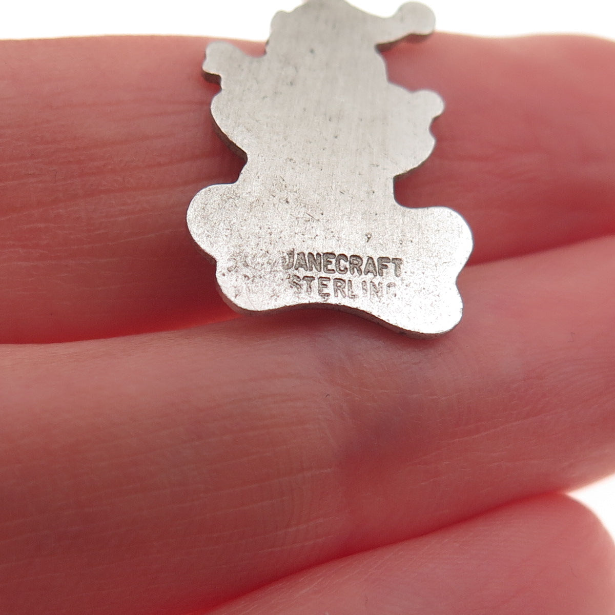 Danecraft 925 Sterling Silver Vintage Enamel Santa Ice Skate Mini Charm Pendant