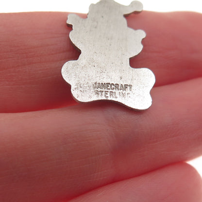 Danecraft 925 Sterling Silver Vintage Enamel Santa Ice Skate Mini Charm Pendant