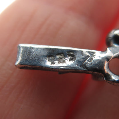 925 Sterling Silver Vintage Figaro Chain Oxidized Necklace 24"