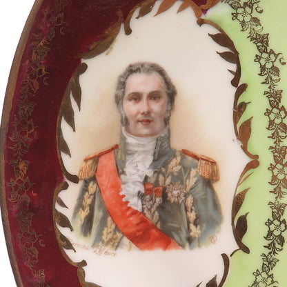 VIENNA Antique Marechal Lefebvre & Madame Sans-Gene Porcelain Cabinet Plate