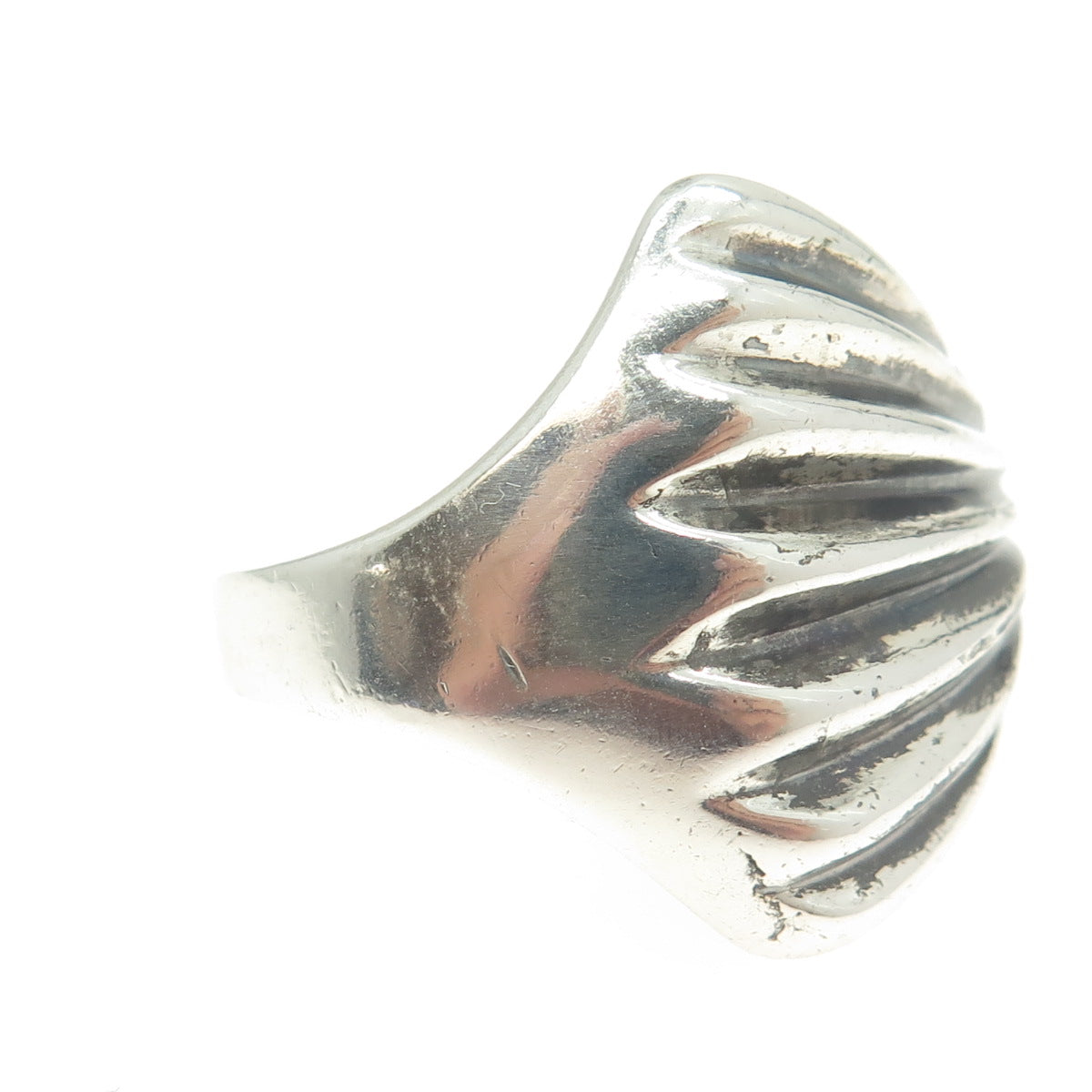 ESPO Joseph Esposito 925 Sterling Silver Vintage Seashell Ring Size 7.75