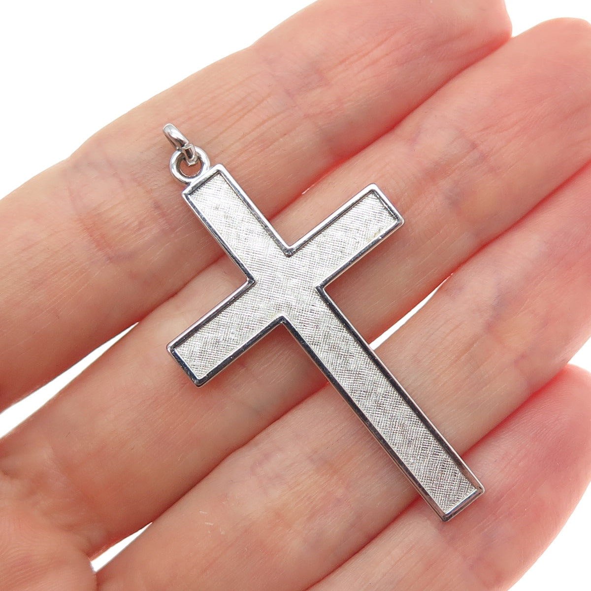 925 Sterling Silver Vintage Cross Religious Charm Pendant