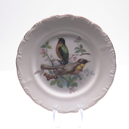Royal Crown Antique Early XX Song Birds Porcelain SET of 6 Serving Plates