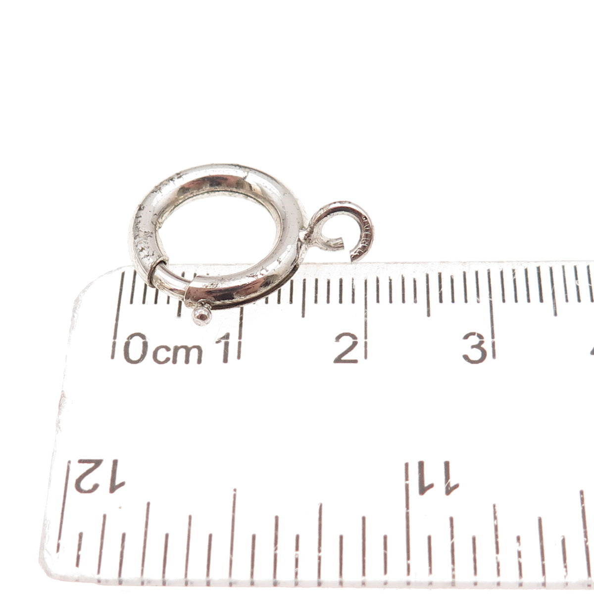 925 Sterling Silver Antique Art Deco Bracelet / Necklace Spring Ring Lock Clasp