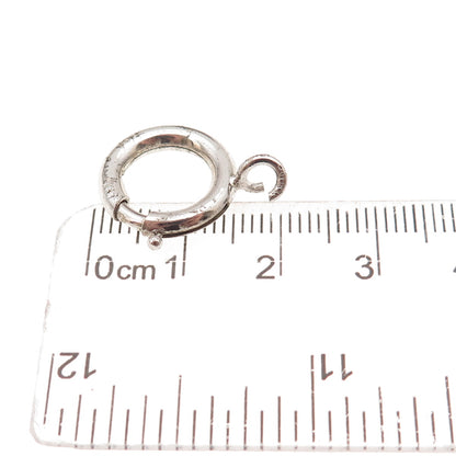 925 Sterling Silver Antique Art Deco Bracelet / Necklace Spring Ring Lock Clasp