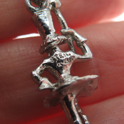 925 Sterling Silver Vintage Grand Marshall Parade 3D Charm Pendant
