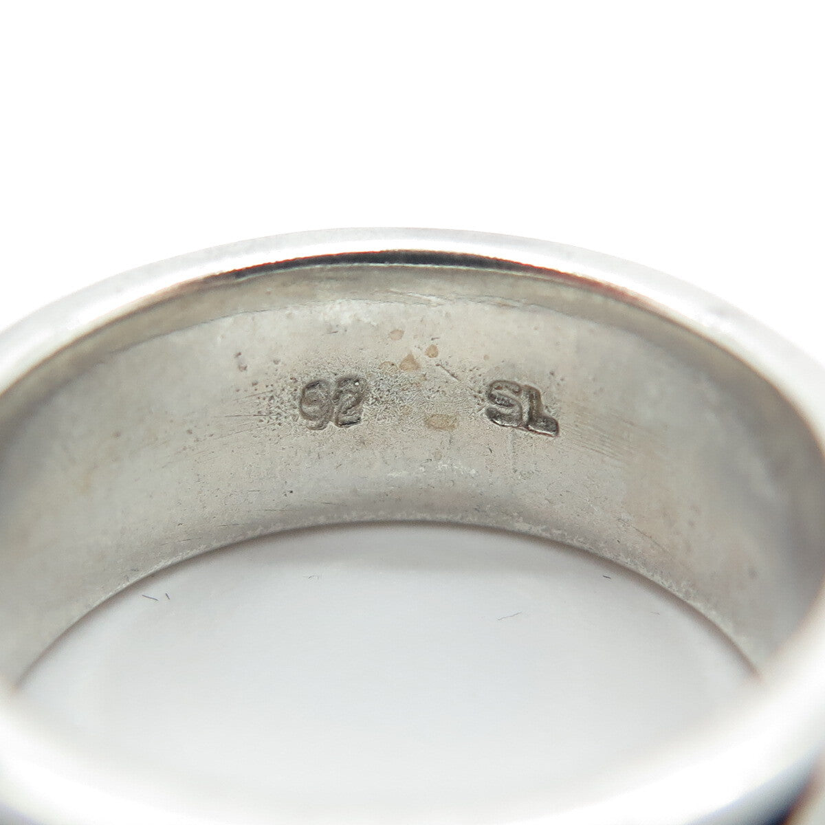 925 Sterling Silver Vintage Water Pattern Band Ring Size 6.5