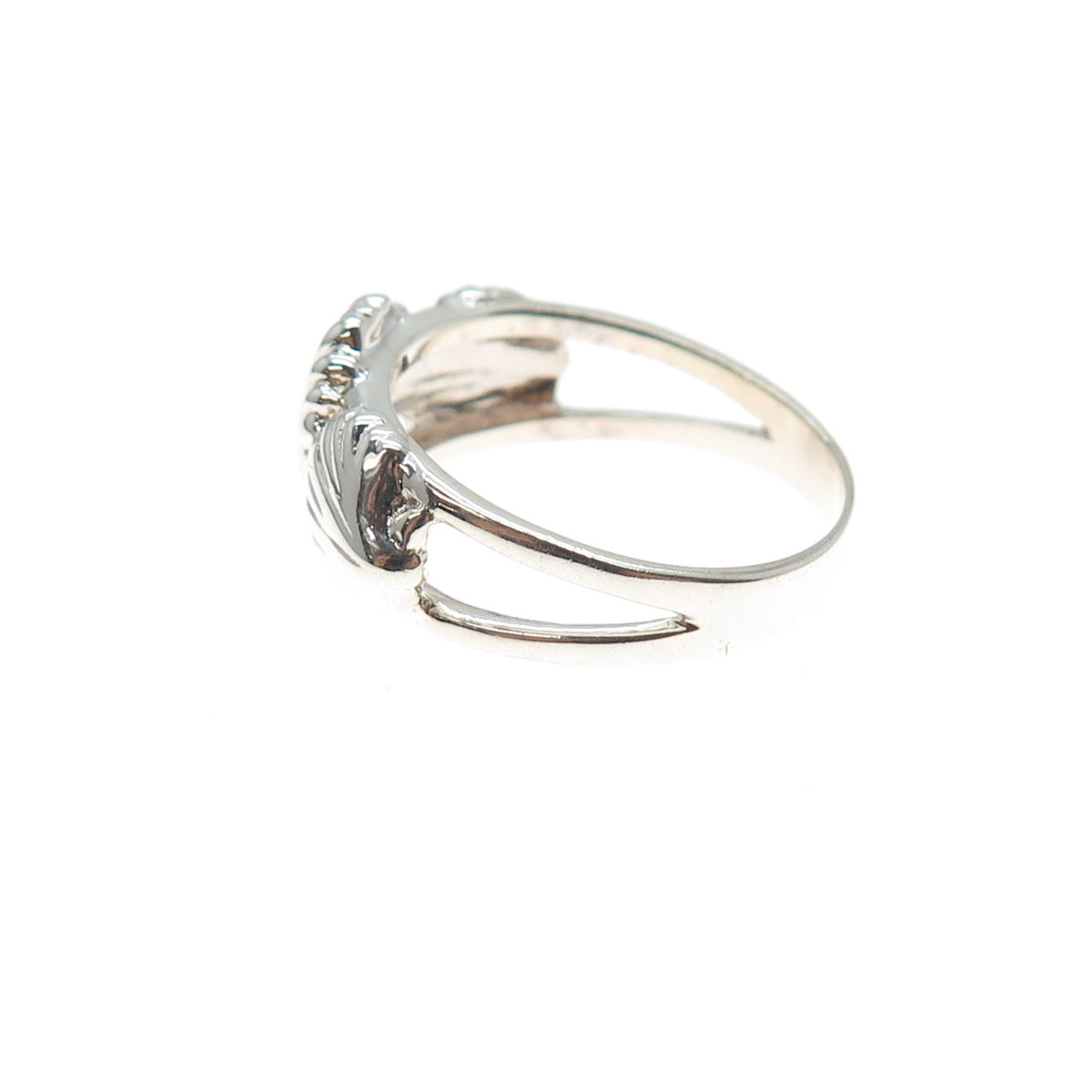 925 Sterling Silver Vintage Seashell Ring Size 7.25