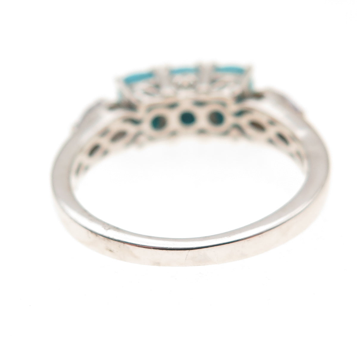 Chuck Clemency 925 Sterling Silver Real Turquoise & Tanzanite Ring Size 8