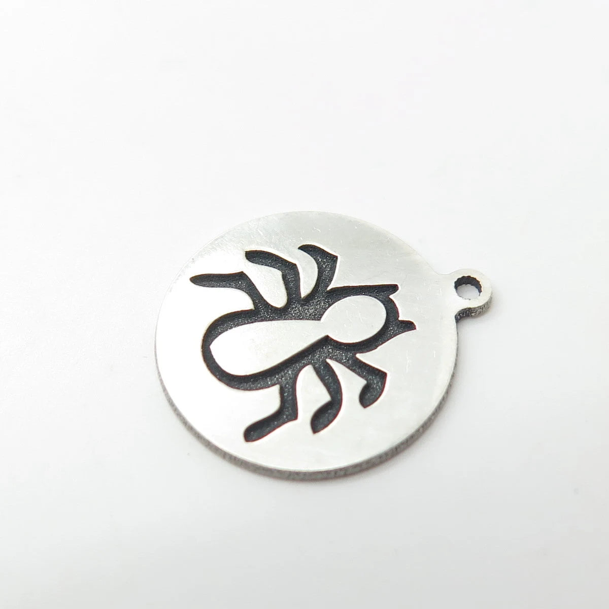 925 Sterling Silver USA Two In Town Spider Charm Pendant