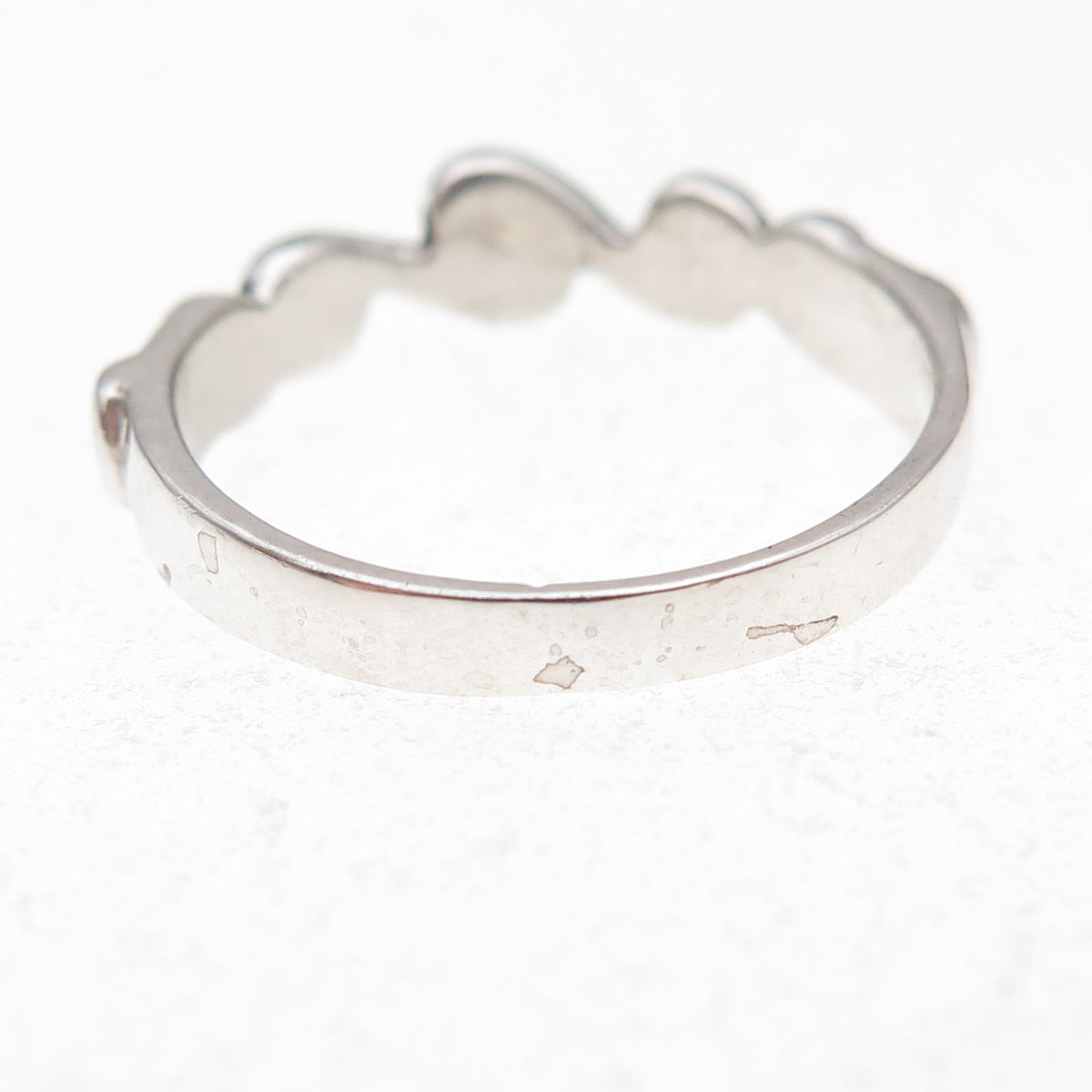925 Sterling Silver Vintage Spiral Oxidized Ring Size 8