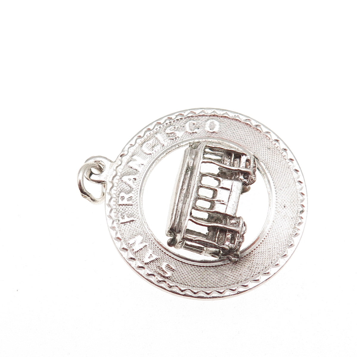 M&M Mark Mercy 925 Sterling Silver Vintage San Francisco Cable Car Charm Pendant