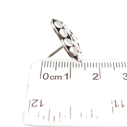 John Hardy 925 Sterling Silver Vintage Heart Dotted Tie Tack / Lapel Pin