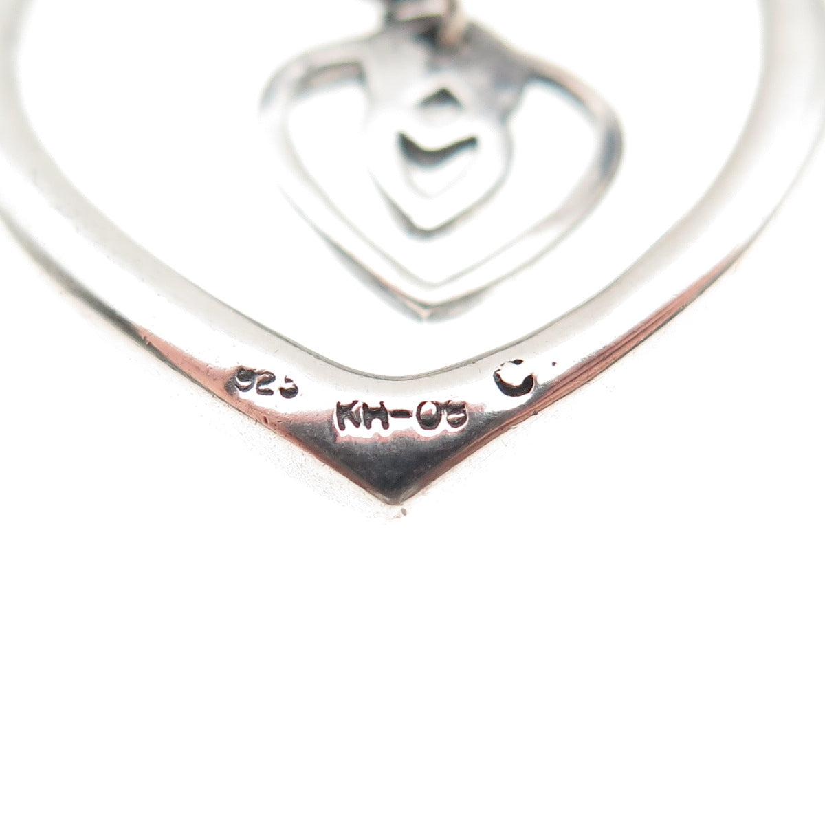 Kit Heath 925 Sterling Silver 2008 Celtic Heart Cable Chain Necklace 16-18"