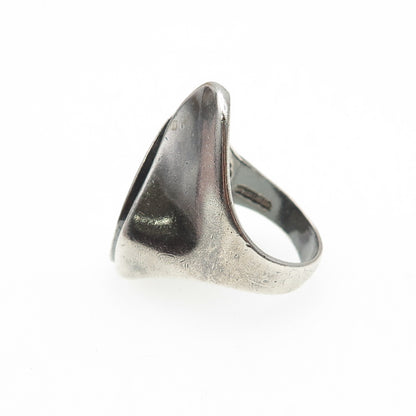 SHUBE 925 Sterling Silver Vintage Modernist Yin Yang Oxidized Ring Size 8.25