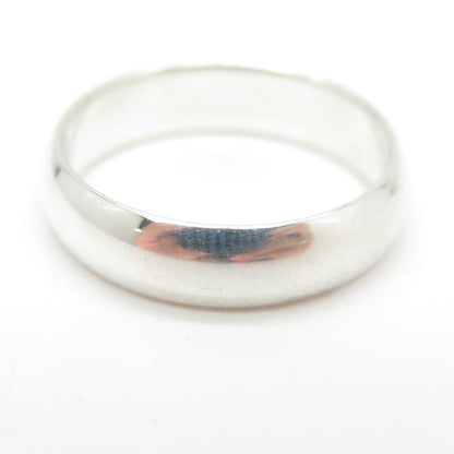 925 Sterling Silver Classic Wedding Band Ring Size 7.25