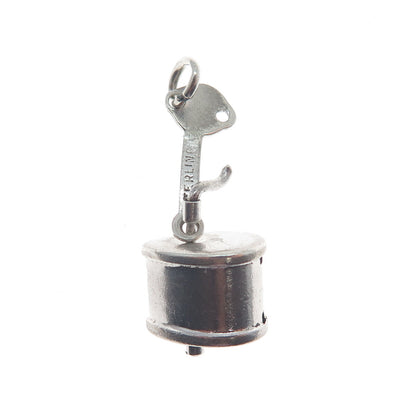 925 Sterling Silver Antique Art Deco Coffee Grinder Minimalist Charm Pendant