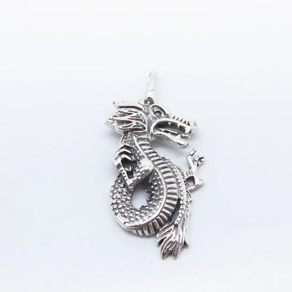 925 Sterling Silver Vintage Chinese Dragon Pendant