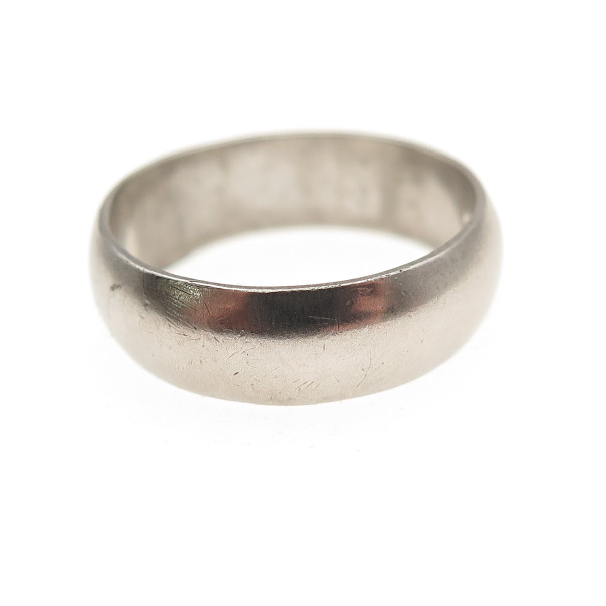 Uncas 925 Sterling Silver Vintage Classic Wedding Band Ring Size 6.75
