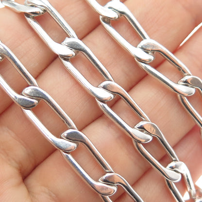 925 Sterling Silver Vintage Mexico Paperclip Chain Necklace 32"