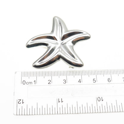 CNA PRANDA 925 Sterling Silver Vintage Starfish Pin Brooch