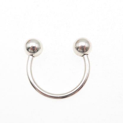 925 Sterling Silver Vintage Screw Ball Key Ring