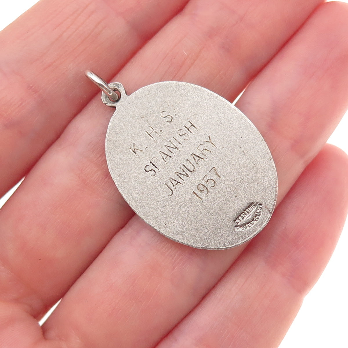 Dieges & Clust 925 Sterling Silver Vintage 1957 High School Medal Charm Pendant