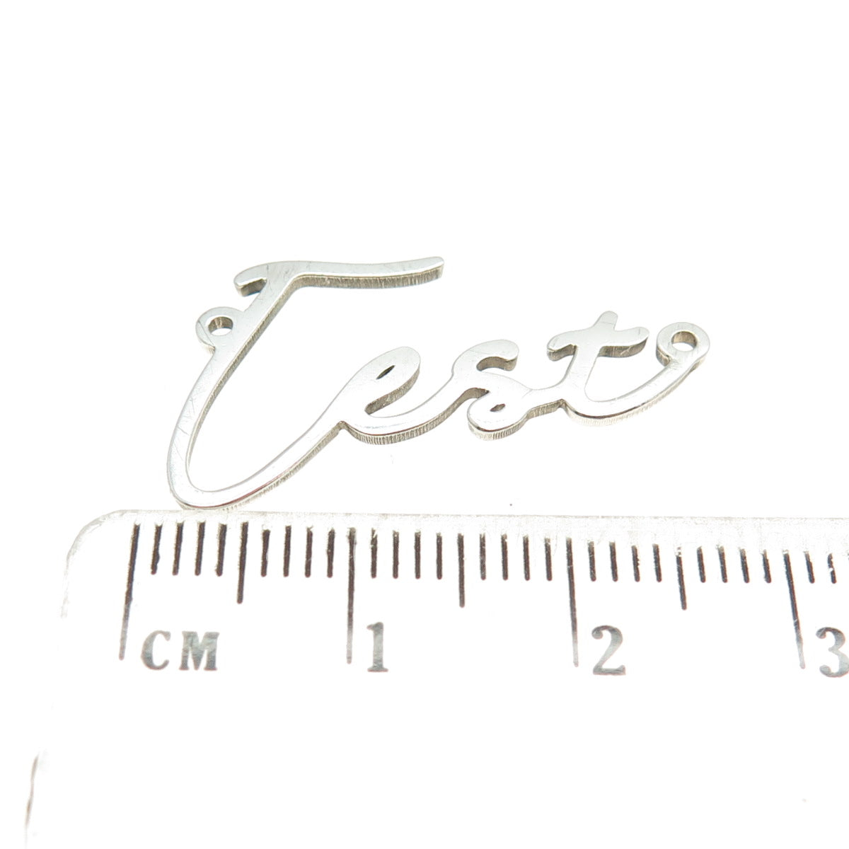 925 Sterling Silver Vintage "Test" Centerpiece Pendant