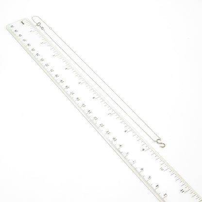 SUN 925 Sterling Silver Real Diamond Letter "S" Cable Chain Necklace 16-18"