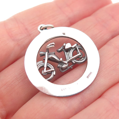 Payton Pepper & Sons 925 Sterling Silver Vintage 1969 Birmingham Bicycle Pendant