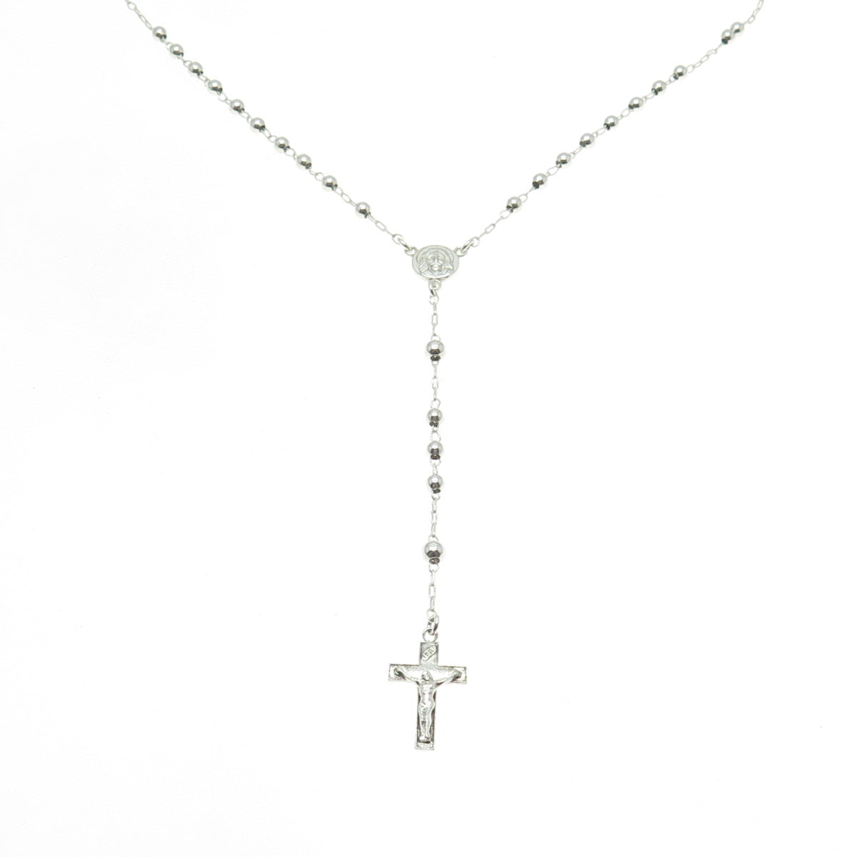 925 Sterling Silver Vintage Crucifix Cross Religious Rosary Chain