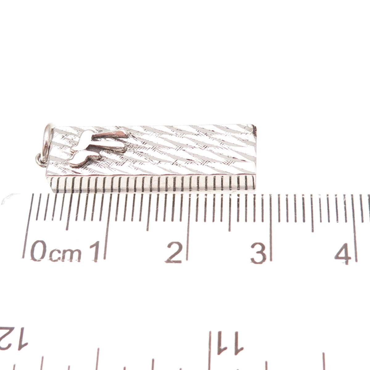 Elco 925 Sterling Silver Vintage Chai Judaica Mezuzah Charm Pendant
