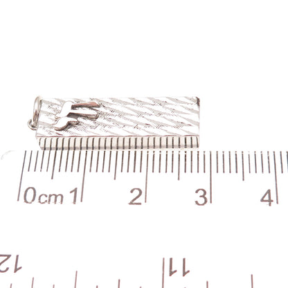 Elco 925 Sterling Silver Vintage Chai Judaica Mezuzah Charm Pendant