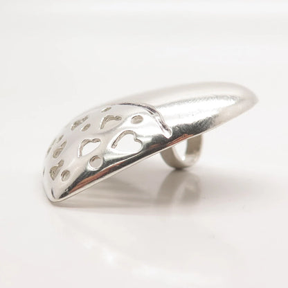 925 Sterling Silver Vintage Cutout Heart Slide Pendant