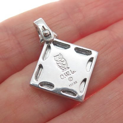 ORIGAMI OWL 925 Sterling Silver Enamel Peace Symbol Charm Pendant
