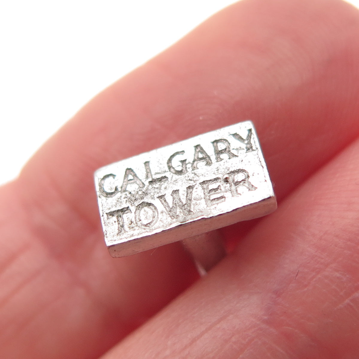 REMBRANDT RJL 925 Sterling Silver Vintage Calgary Tower 3D Mini Charm Pendant