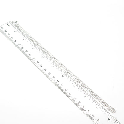 925 Sterling Silver Italy Figaro Chain Necklace 18"