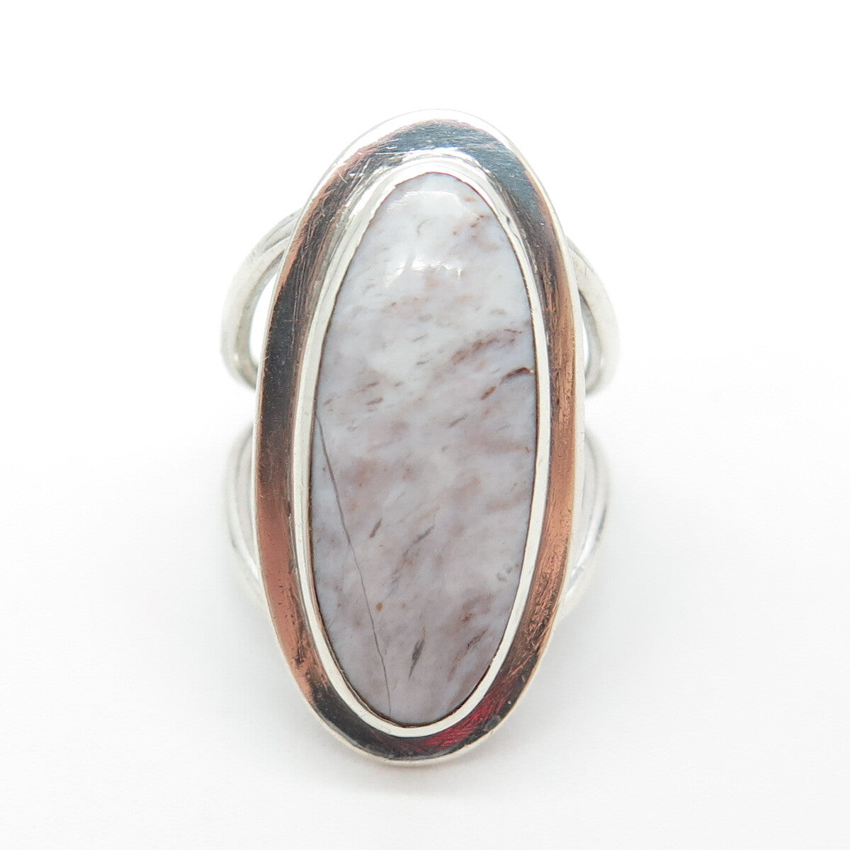J. EBERHARD 925 Sterling Silver Vintage Real Lepidolite Southwestern Ring Size 5