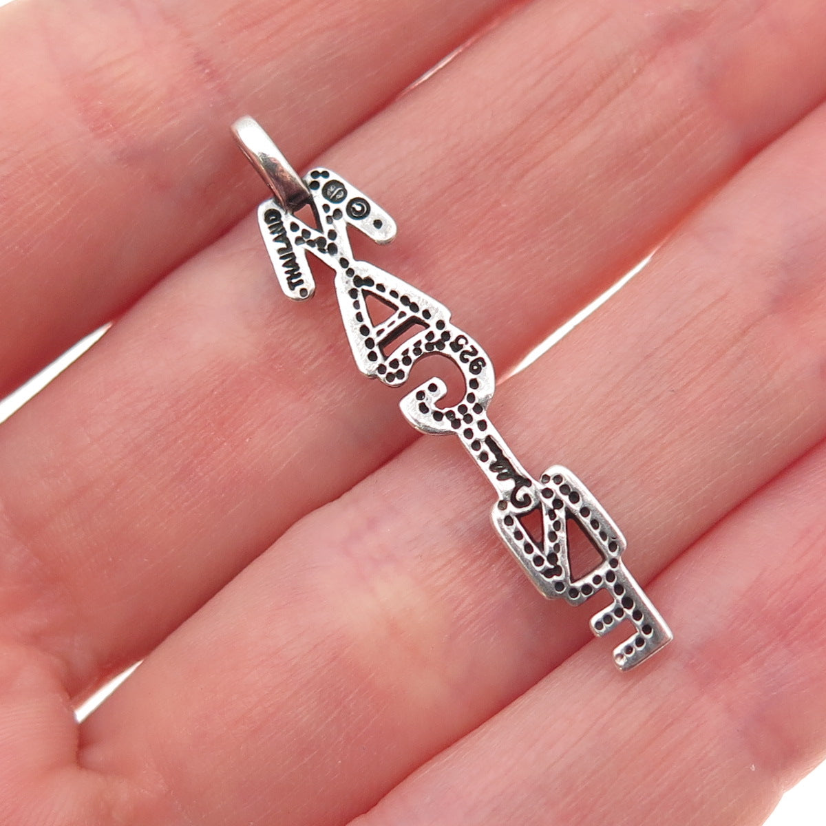 925 Sterling Silver Vintage John Lennon Imagine Charm Pendant