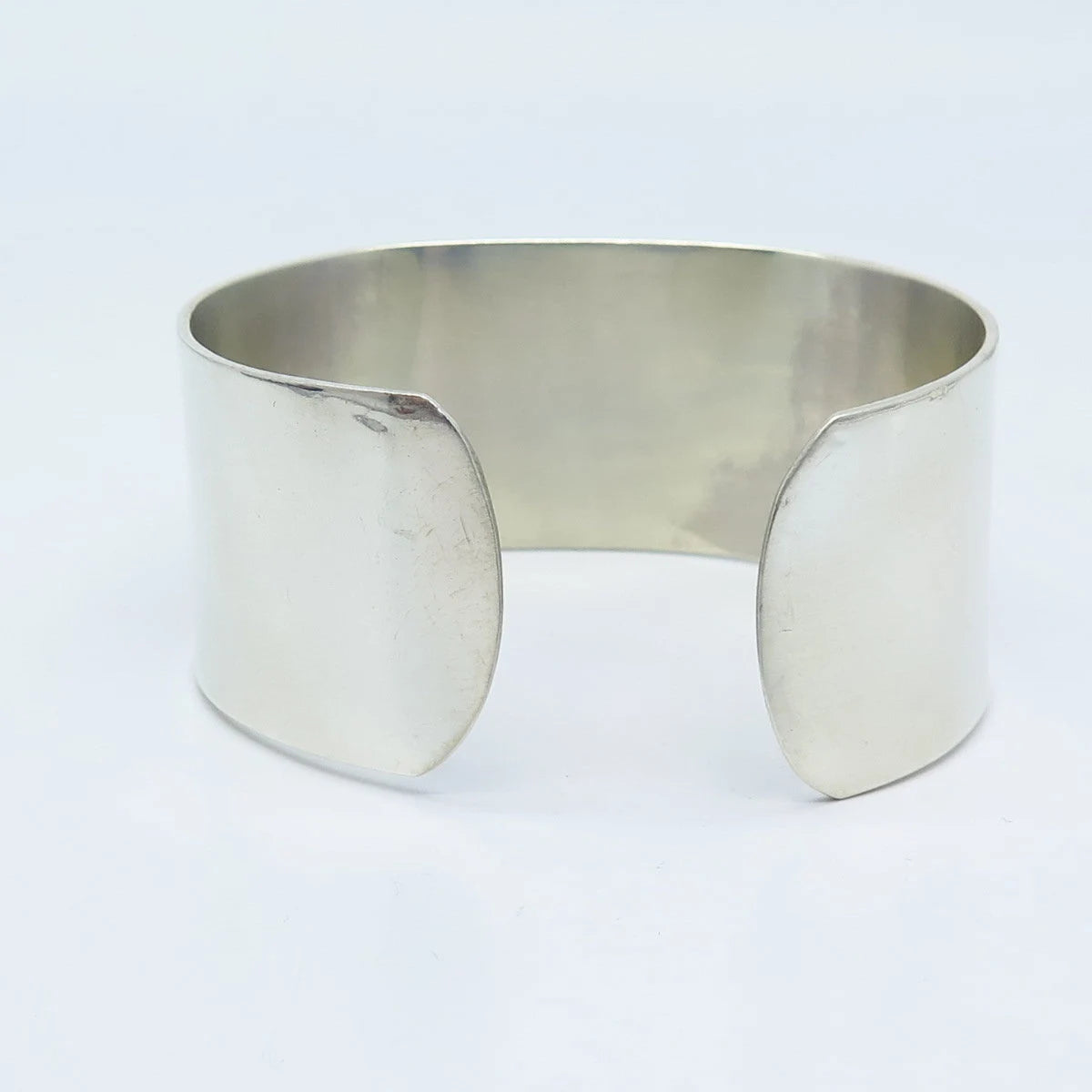 925 Sterling Silver Vintage Real Agate Gemstone Cuff Bracelet 6"