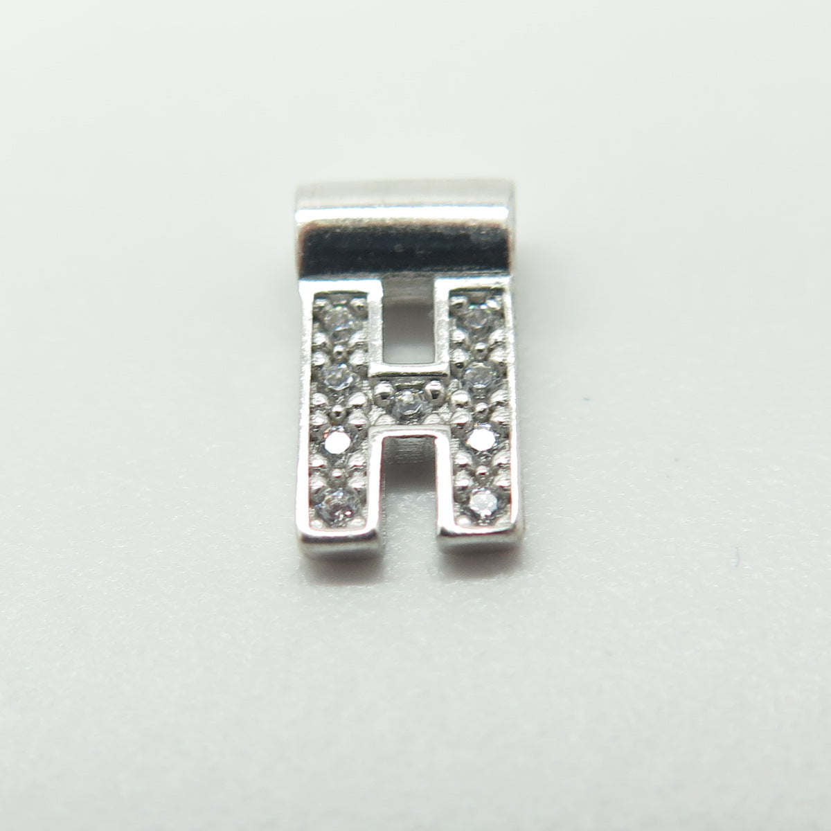 NOMINATION Italy 925 Sterling Silver C Z Letter "H" SeiMia Pendant